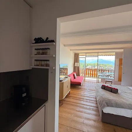 Apartment Vue Panoramique, Piscine, Spa, In-out & Golf A L'hotel De L'etrier A Crans-Montana