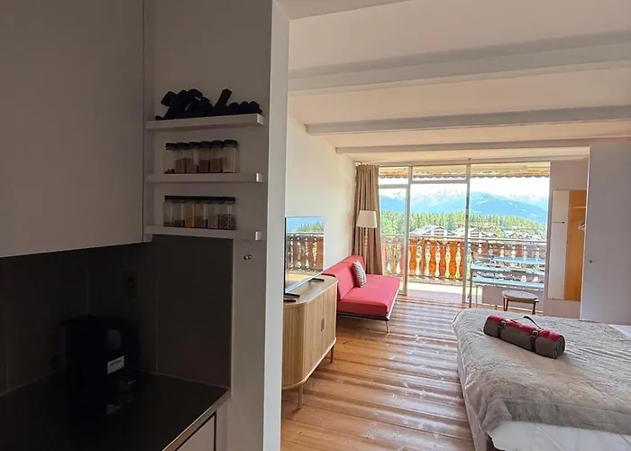 Apartment Vue Panoramique, Piscine, Spa, In-out & Golf A L'hotel De L'etrier A Crans-Montana