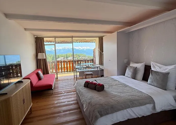 Vue Panoramique, Piscine, Spa, In-out & Golf A L'hotel De L'etrier A * Crans-Montana