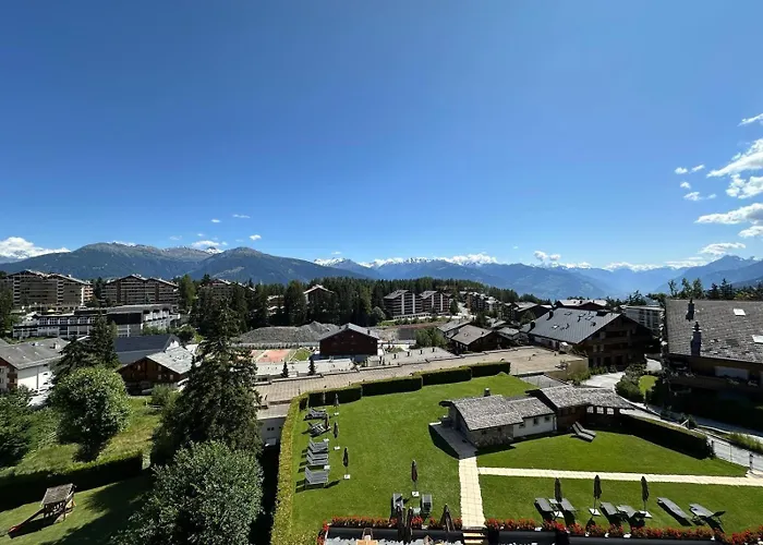Apartmán Vue Panoramique, Piscine, Spa, In-out & Golf A L'hotel De L'etrier A Crans-Montana