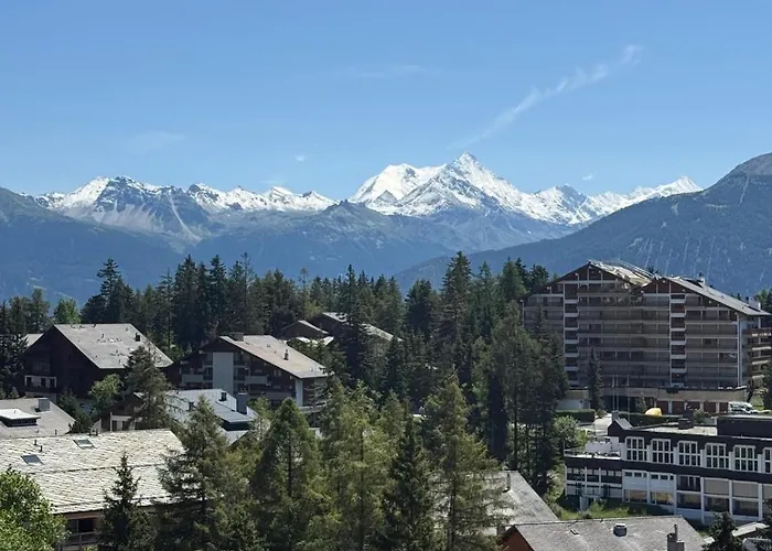 Vue Panoramique, Piscine, Spa, In-out & Golf A L'hotel De L'etrier A Crans-Montana
